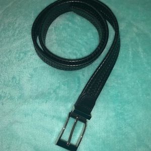 Daniel Cremieux Leather Braided Black Belt Size 36